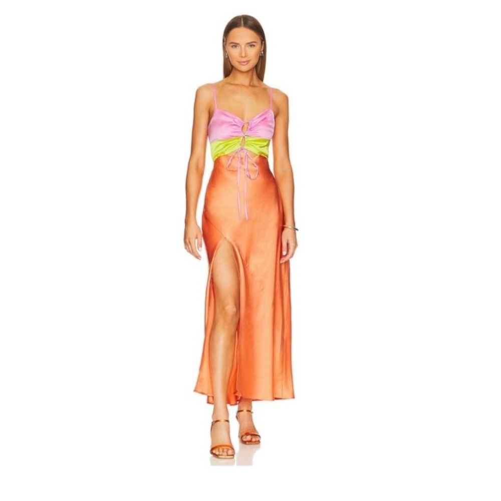 MuMu Satin Multiple Color Dress